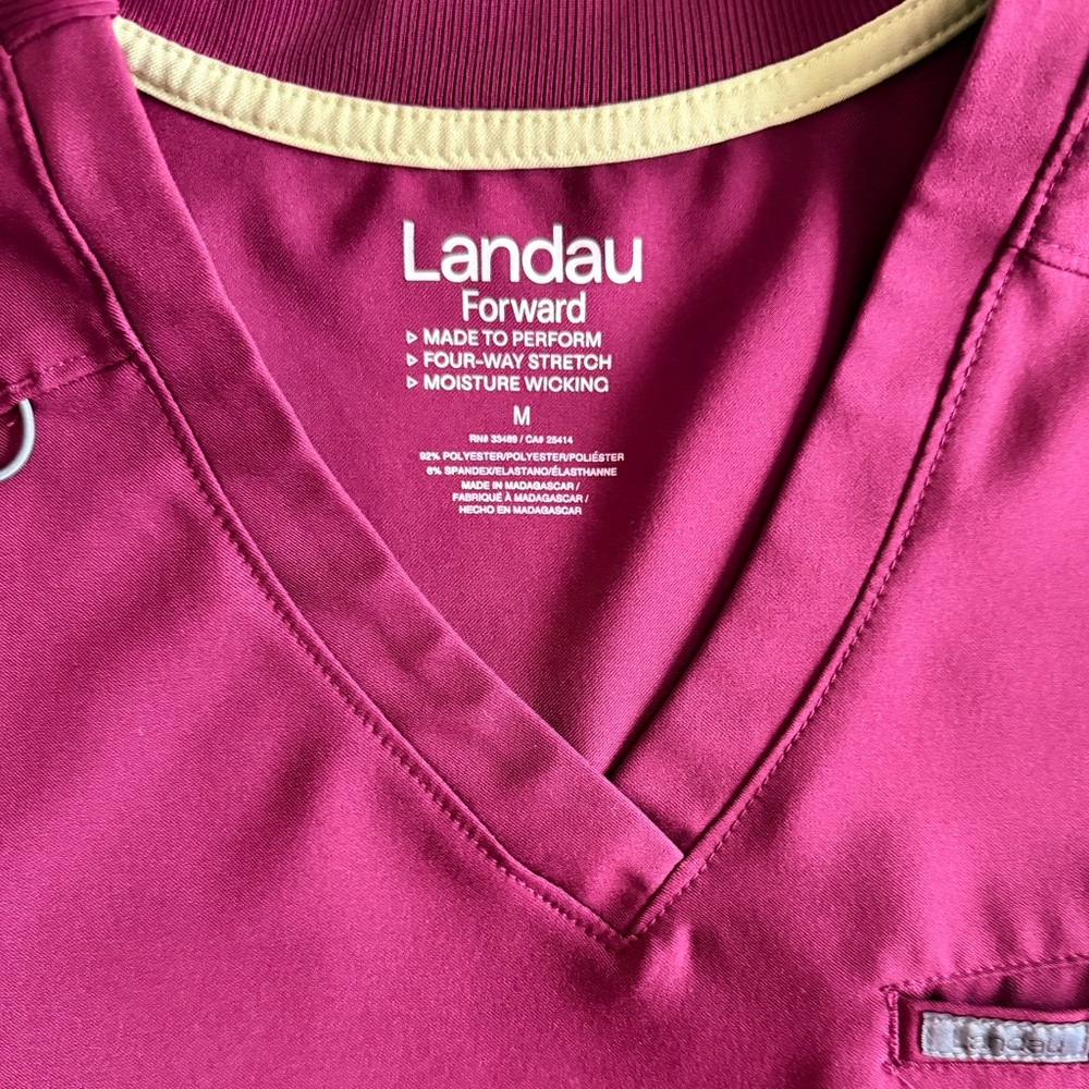 Landau Magenta Scrub Set - Picture 2 of 3